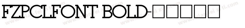 FZPCLFONT BOLD字体转换